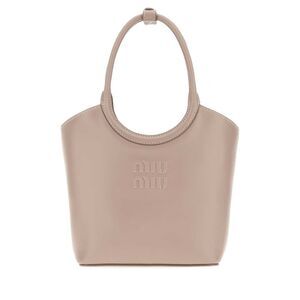 Miu Miu Women Dove Grey Leather Ivy Handbag